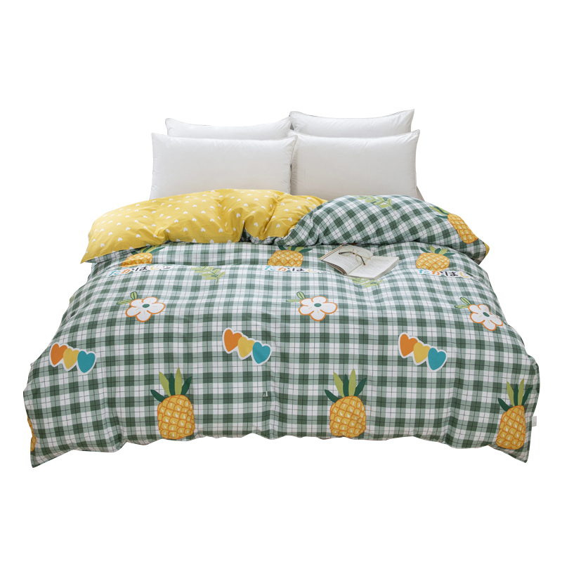 纯棉被套单件1.6x2.1双人学生宿舍绿色棉质单人全棉被罩220x240cm