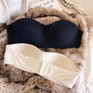 bi入蹦迪罩无肩带隐形文胸薄抹胸防走光小胸防滑不掉无痕光面内衣