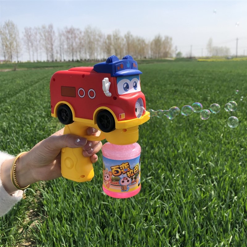 新款百变校车巴士带灯光音乐全自动泡泡水男女孩电动吹泡泡机玩具