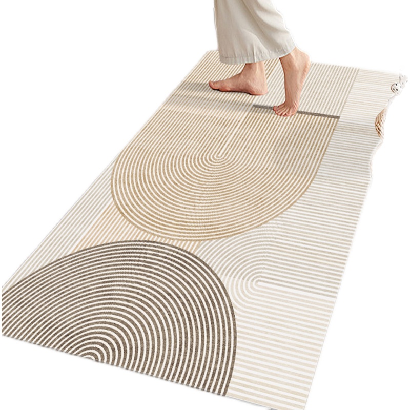 长条床边毯客厅地毯卧室加厚床前沙发茶几毯条纹脚垫飘窗地垫