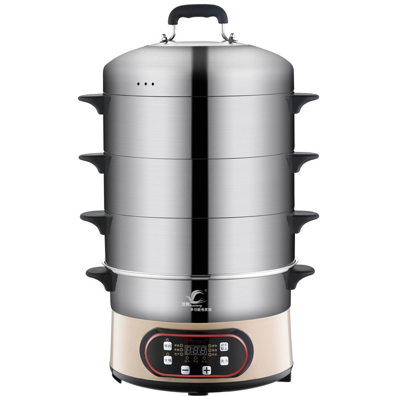 多功能电蒸锅预约定时不串味节能不锈钢家用三层无孔电蒸菜饭锅