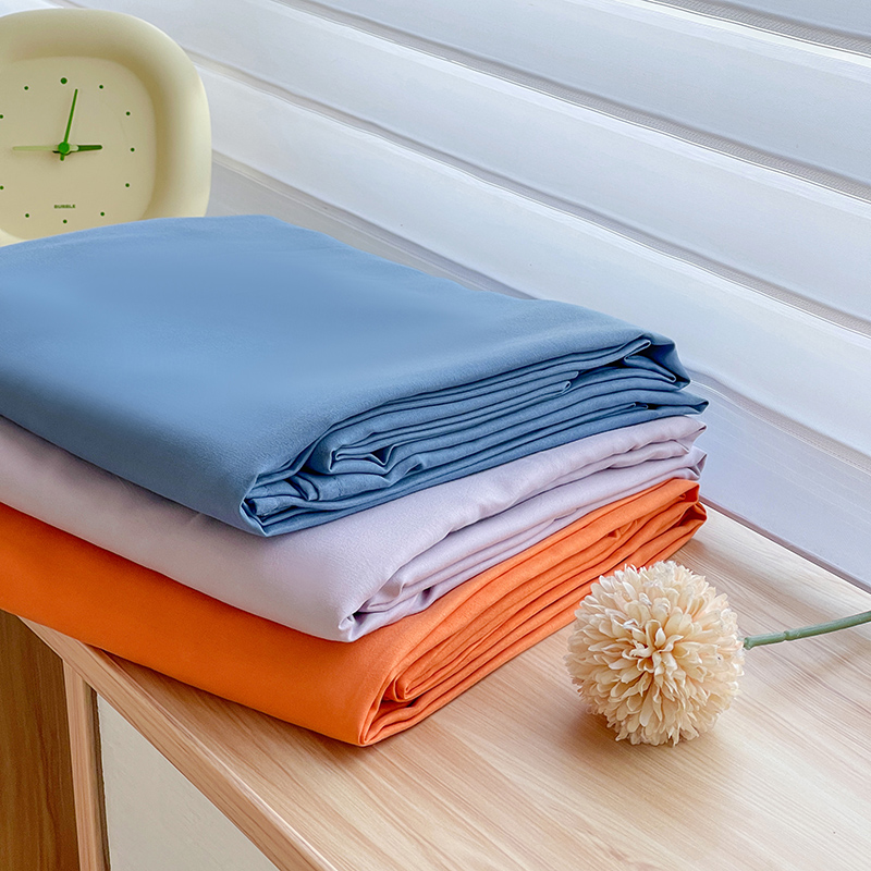斜纹纯色磨毛床单亲肤棉单件200x230米三件套枕套被单人双人加大