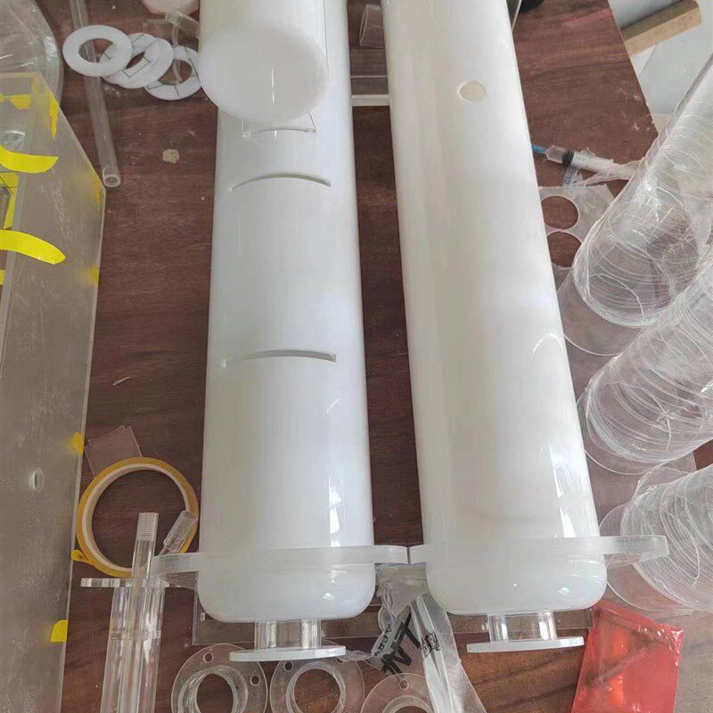 高透明亚克力有机玻璃管彩色乳白圆柱管半圆球实验器材可加工定制