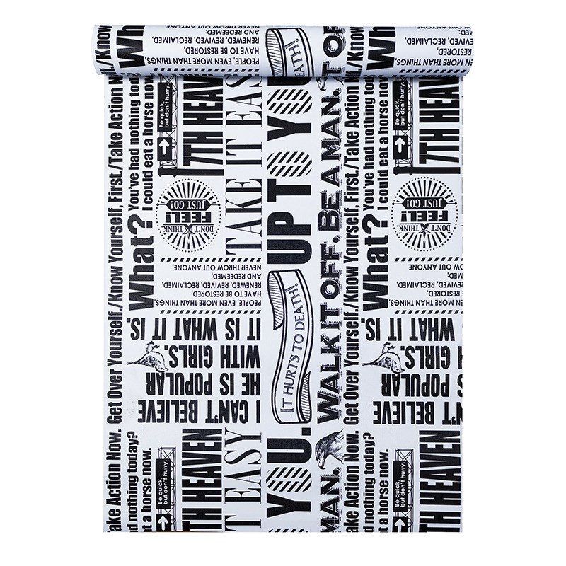 ins风英文自粘墙纸餐厅橱柜客厅饭店翻新改造贴纸装饰墙纸自粘纸