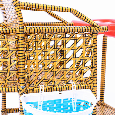 婴儿推车竹藤轻便幼儿宝宝儿童坐式餐盘编织藤椅藤编小孩夏季推车