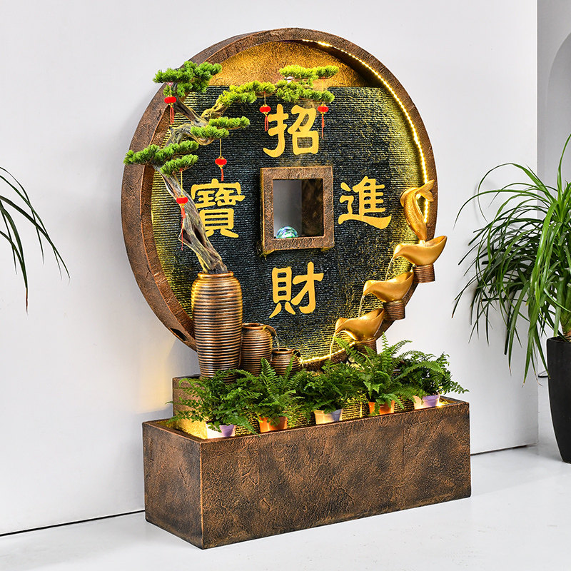 大型水幕墙摆件别墅庭院屏风养鱼池流水喷泉循环水系景观