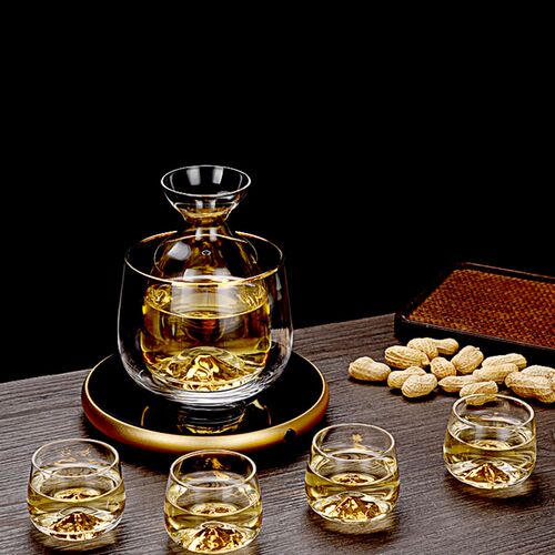 温酒器家用白酒黄酒冬季老式电加热恒温L烫酒壶金山玻璃酒杯套装