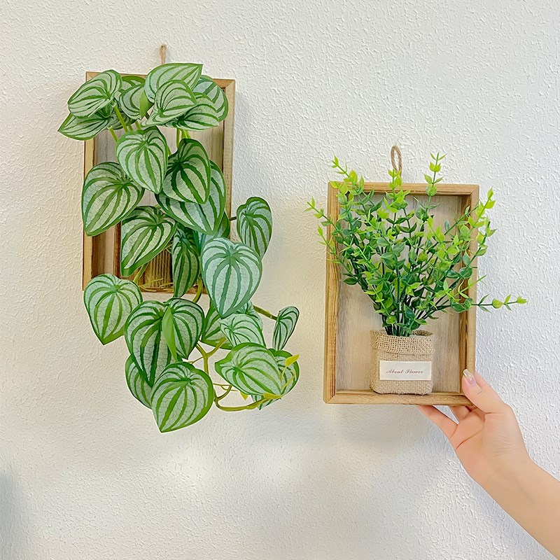 ins风仿真植物墙面装饰龟背叶挂件室内墙壁假花藤蔓电视背景遮丑