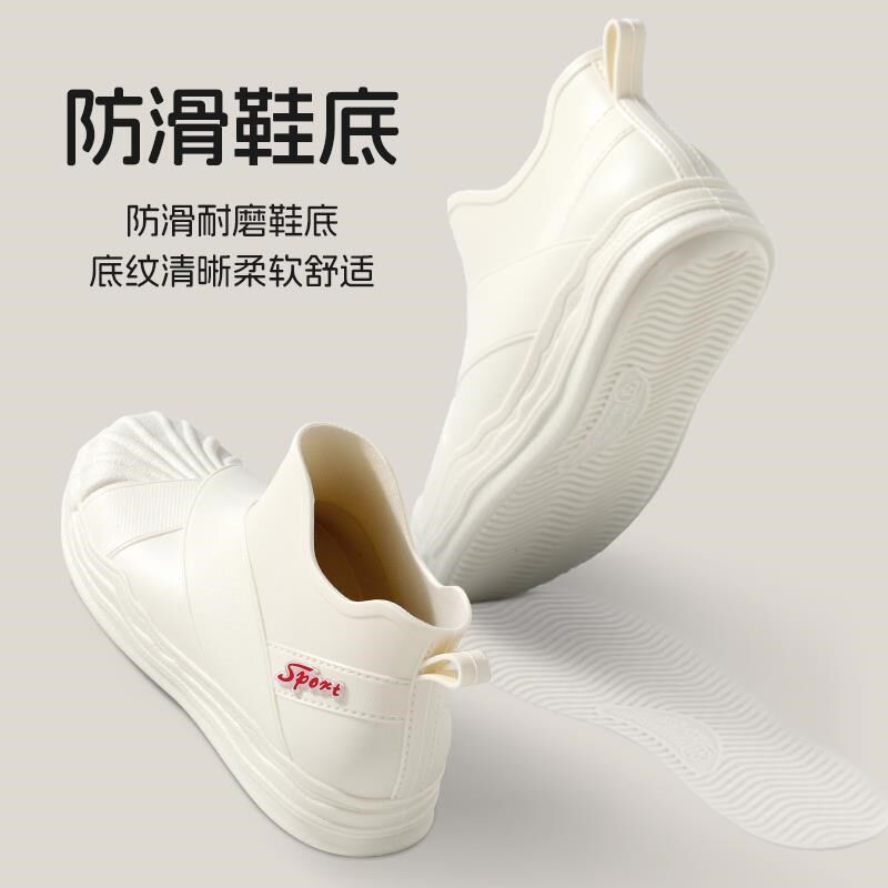 2025新款雨鞋女款日系时尚低帮甜美软底雨靴防滑耐磨厚底胶鞋外穿