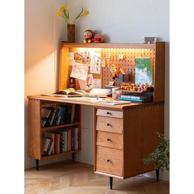庄里图灵书桌樱桃木电脑桌学习桌北欧实木现代简约书柜书房小户型