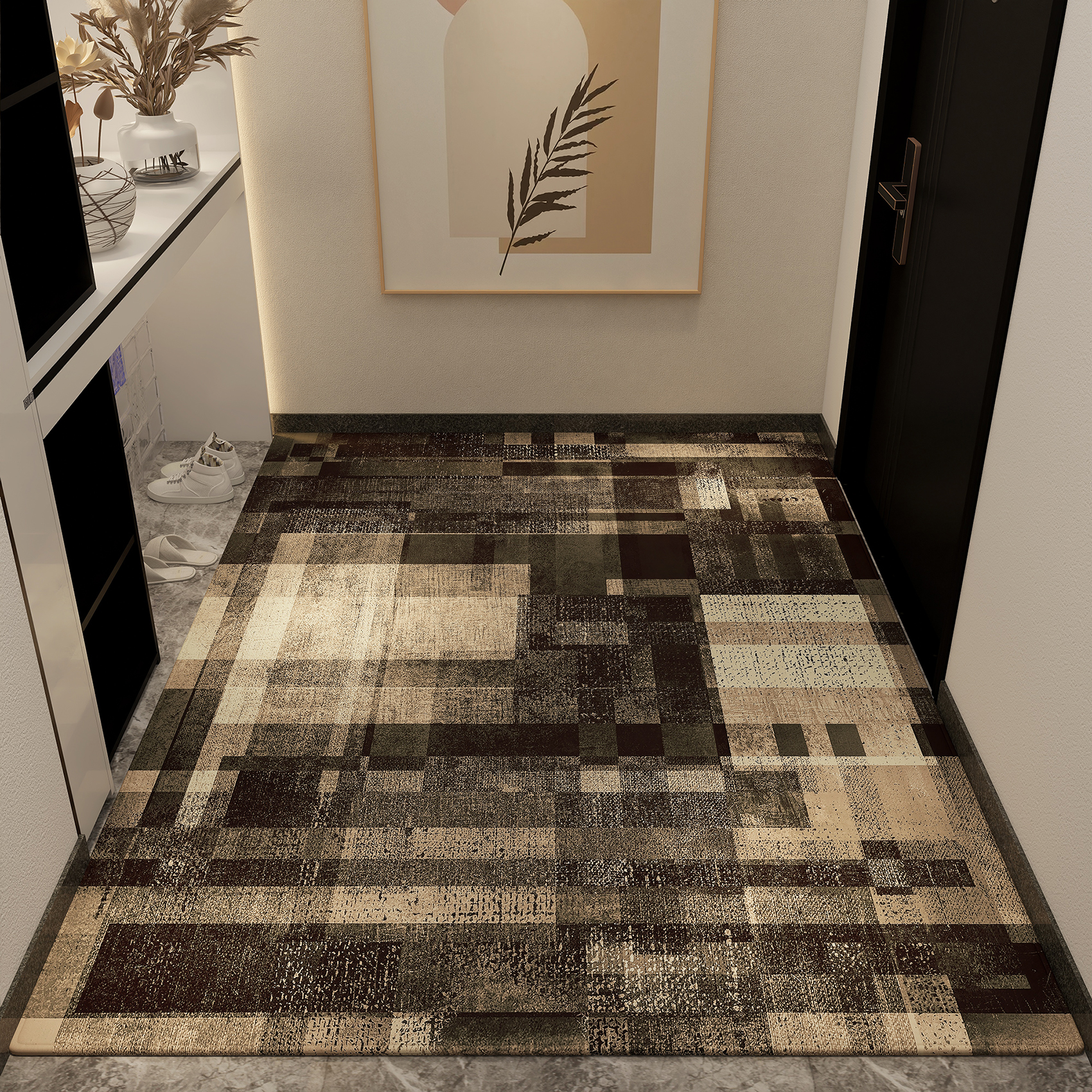 入户门垫门口地垫2024新款防滑玄关脚垫高级感定制家用地毯可裁剪