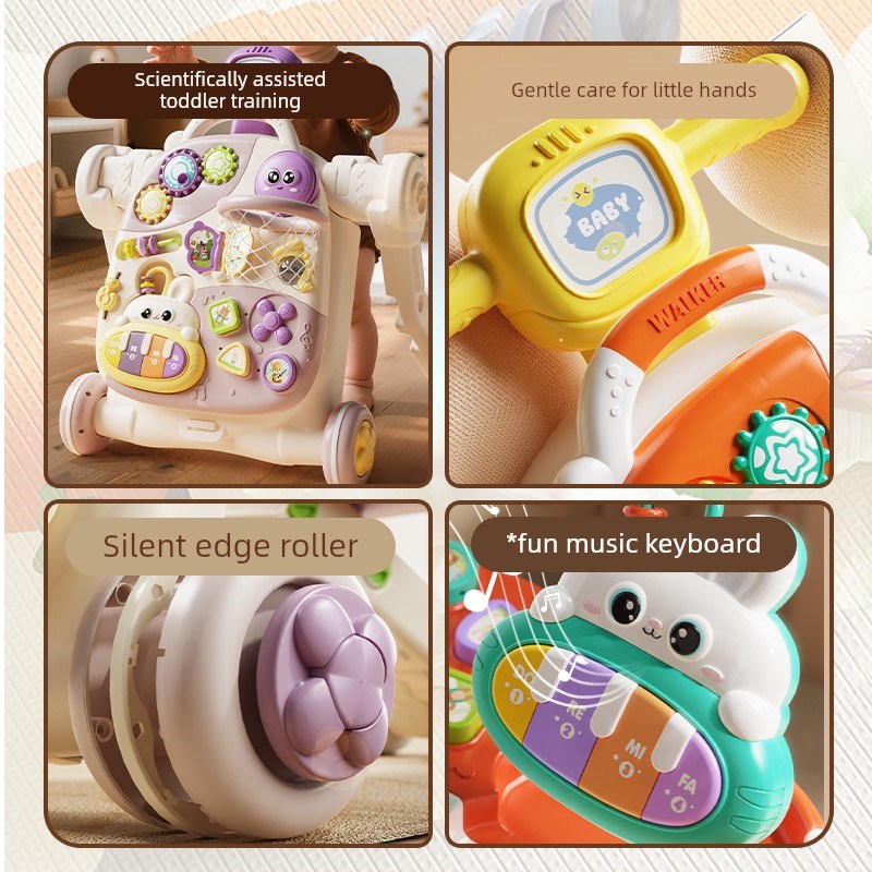 宝宝学步车防侧翻婴儿学步走路助步推推乐一周岁多功能手推车玩具