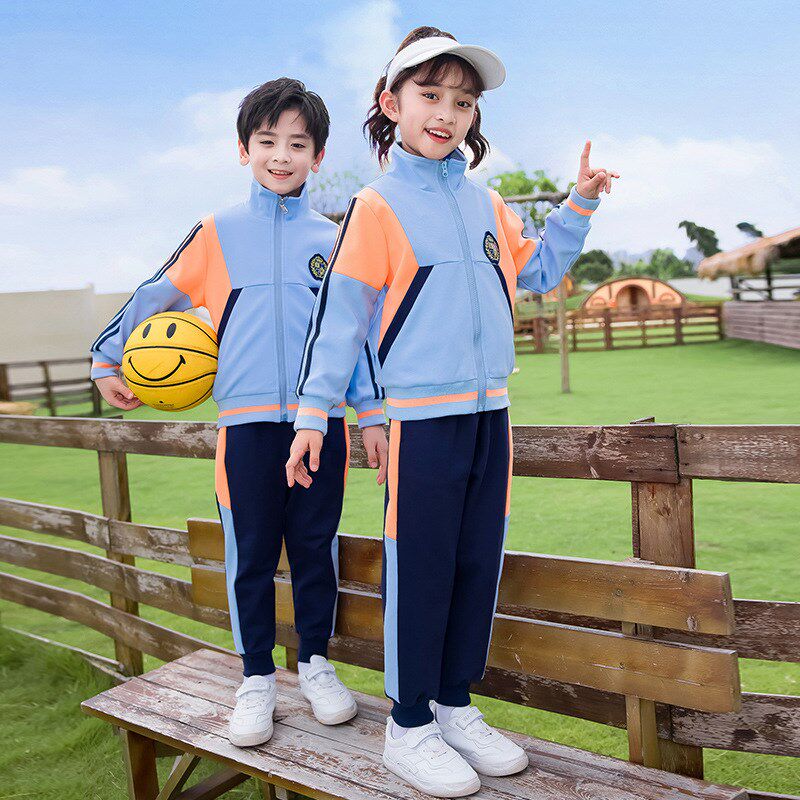 幼儿园园服春秋装橘色亲子运动会教师服棒球服小学生班服儿童校服