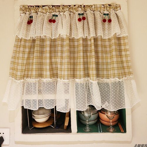 门帘隔断帘e免打孔布艺书房玄关厕所卫生间半帘遮挡帘挂帘魔术贴