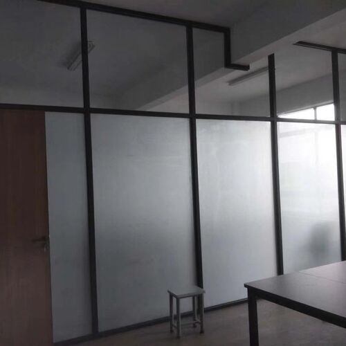 办公室玻璃隔断墙隔间无框全景玻璃拼接高隔断隔音钢化玻双玻隔断