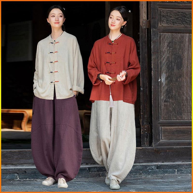 太极服女款2024新款男武术表演道服G装秋冬款太极拳裤八段锦练功