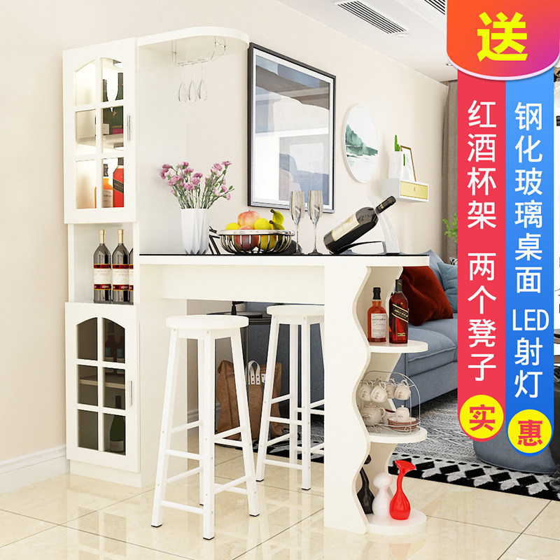包邮吧台桌家用靠墙隔断玄关酒柜简约现代客厅餐厅小户型高脚吧桌