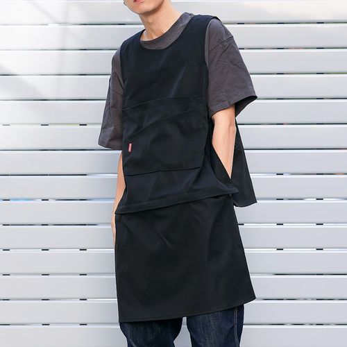 围裙防水防油韩式餐饮定制男罩衣美甲甜品店咖啡店奶茶店工作服女