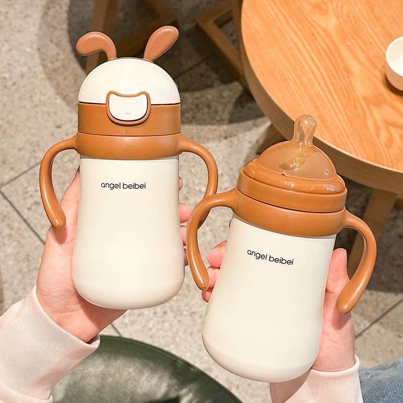 婴幼儿保温杯小月龄宝宝带吸管保温瓶便携外出儿童学饮杯1岁以上