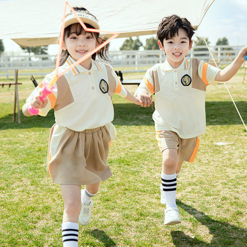 幼儿园园服春秋装英伦风小学生夏季校服套装儿童运动班服三件套