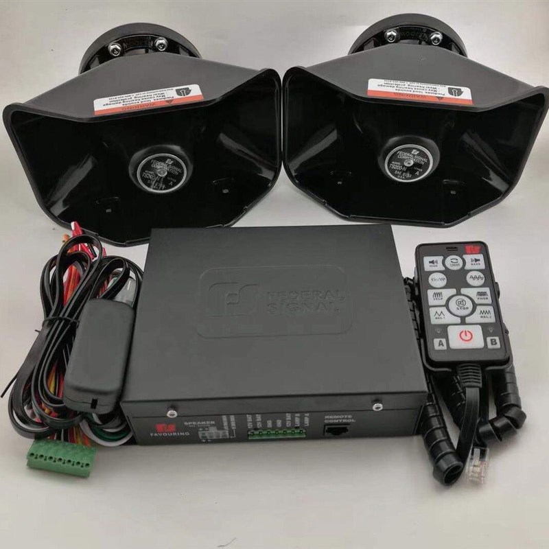汽车警报有线喊话器200Wr400W600瓦大功率改装车载喇叭12V24伏主