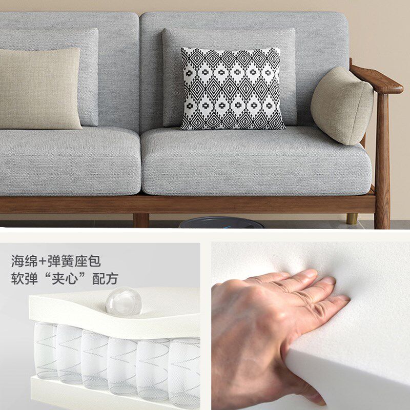 定制加硬高密度海绵沙发垫内胆芯替换翻新定做实S木沙发坐垫弹簧