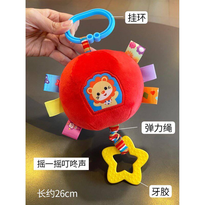 婴儿视力训练红球0-3个月新生的儿宝宝视觉追视红色软布球玩具1岁