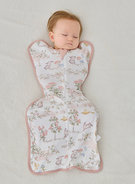 721星球新生儿防惊跳投降式睡袋初F生婴儿小月龄宝宝全棉襁褓睡袋