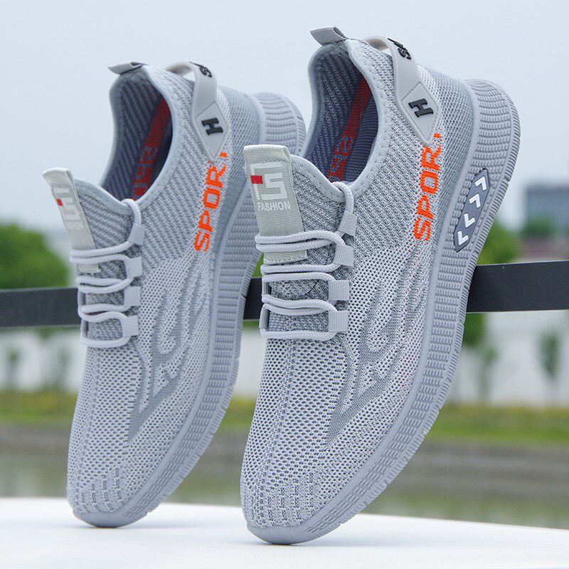 夏季网面透气男鞋男款薄款防臭运动鞋网鞋一脚蹬轻便软底休闲鞋子