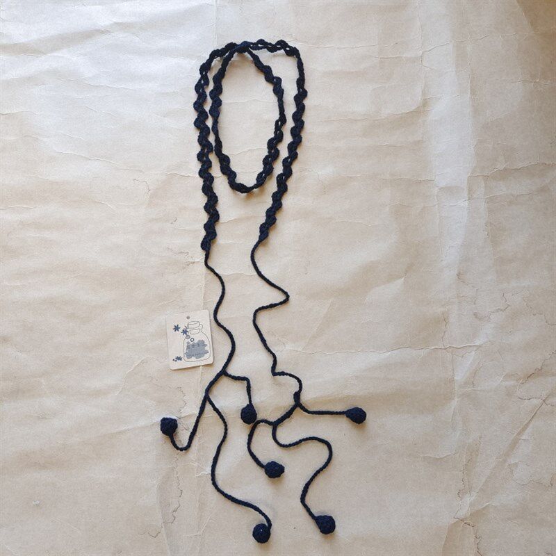 手工编织女士气质新款秋冬氛围感长腰绳腰链毛衣链