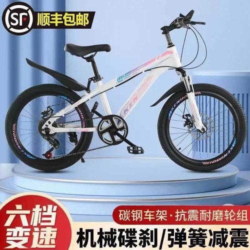 自行车儿童8-15岁中学生男女孩成人碟刹减震单R速变速一体轮山地