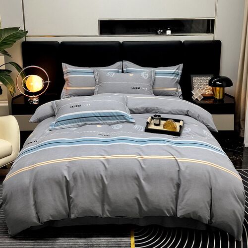 秋冬加厚全棉磨毛四件套100床单被套保暖简约床上用品三4件套