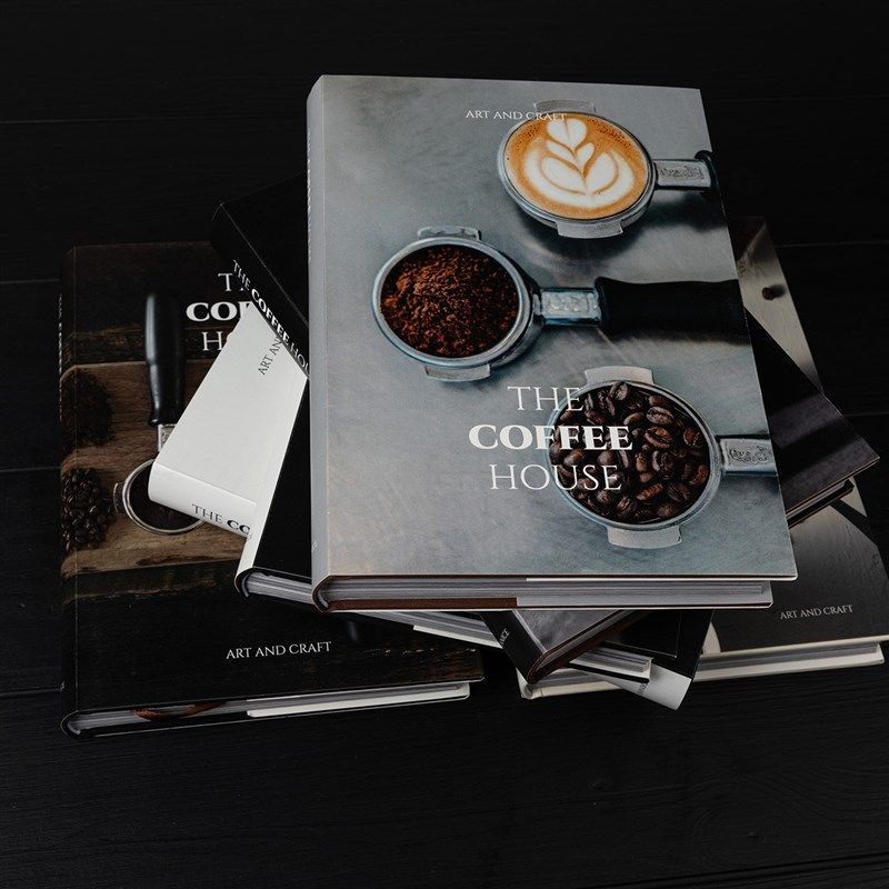 咖啡软装摆件装饰真书可翻页侘寂风摄影背景道具书房假书黑白英文