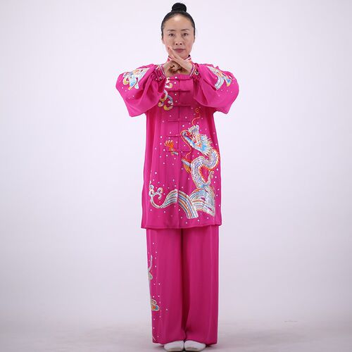 马蕾太极新款表演服太极服加长版型团队个人比赛服贴纱绣龙腾