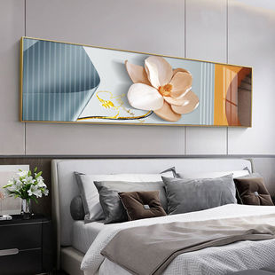 卧室床头装饰画主卧房挂画现代简约客厅沙发背景墙壁画宾馆中式画