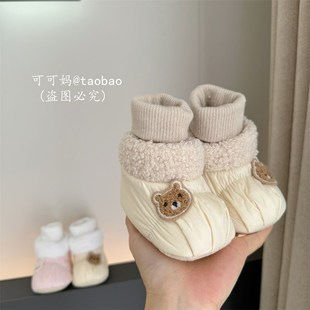 袜0 12个月不掉鞋 1岁卡通软布底加绒保暖男女宝宝冬季 婴儿鞋