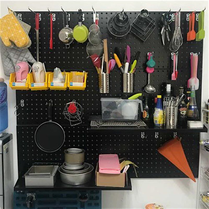 烘焙洞洞板置物架方孔挂板工具墙挂钩壁挂展示架烘焙工具收纳挂架