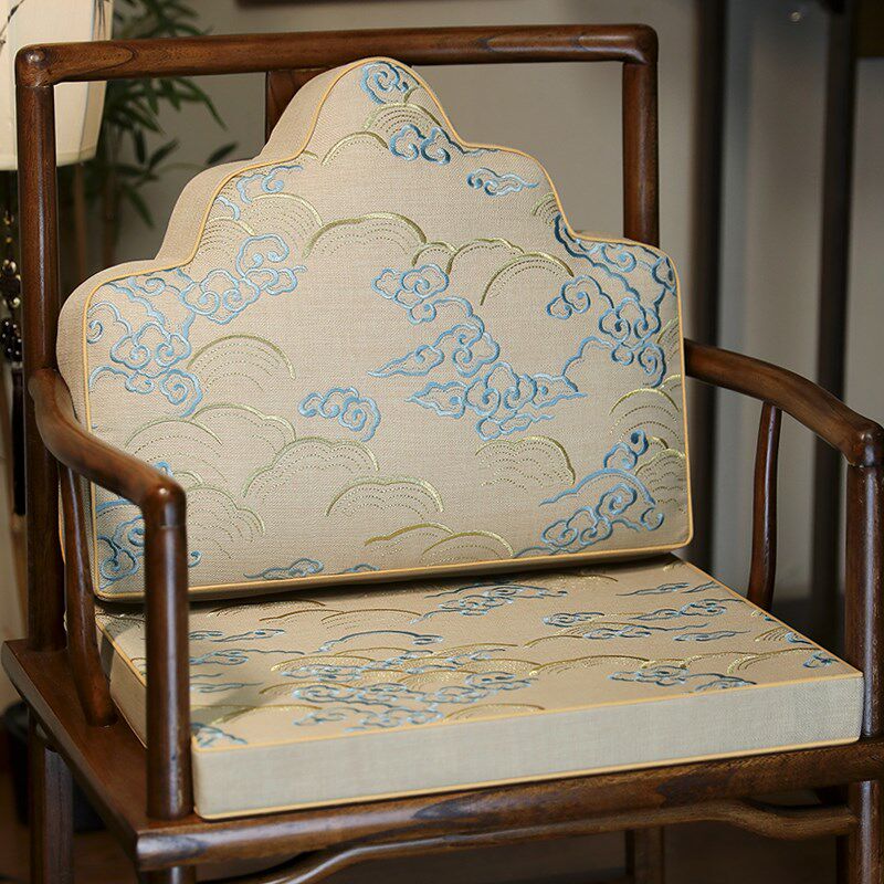 红木沙发坐垫靠背垫一体靠山枕实木茶桌椅垫太师椅垫圈椅座垫中式