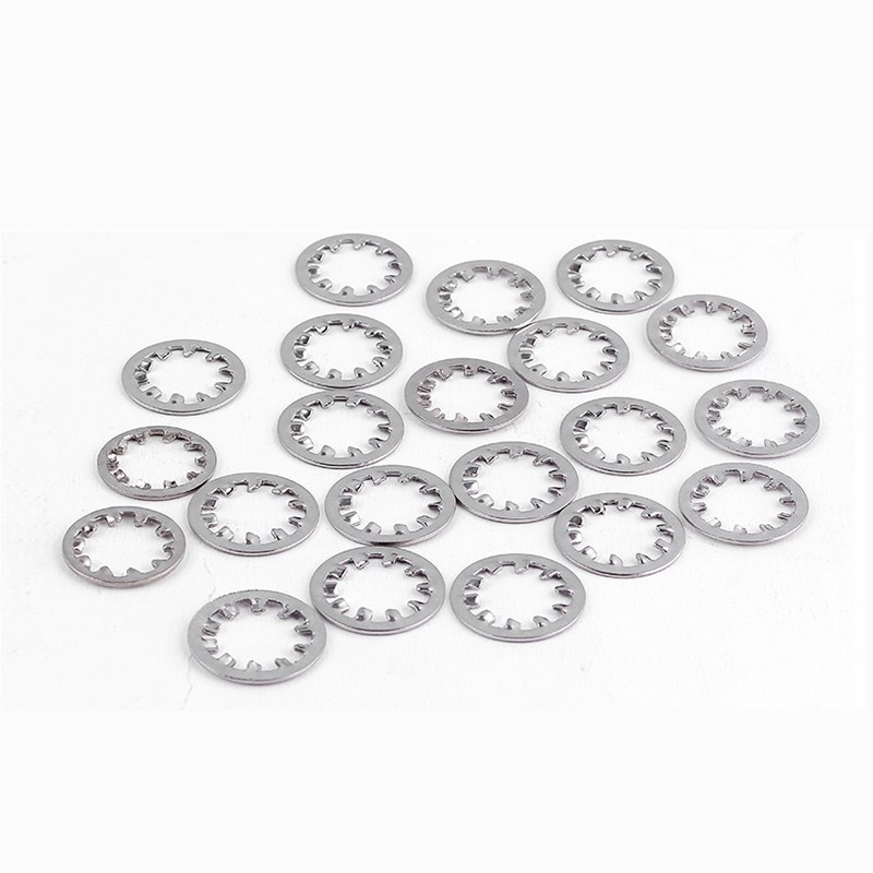 普贤 304不锈钢内齿锁紧垫圈DIN6797J弹簧钢多齿锁紧金属垫片垫圈