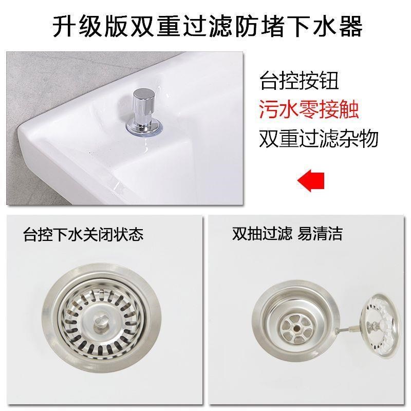 小号拖把池陶瓷正方形迷你墩布池卫生间洗拖布池槽家用阳台地拖盆