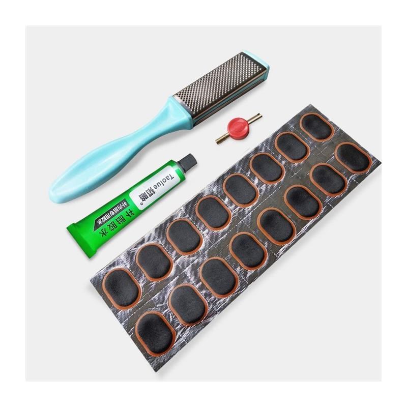 内胎修补补丁补胎片补胎工具套装自行车摩托电动车补胎贴胶片胶水