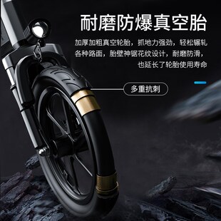 电动自行车带置物篮购物买菜用可折叠小型成人迷你便携锂电助力车