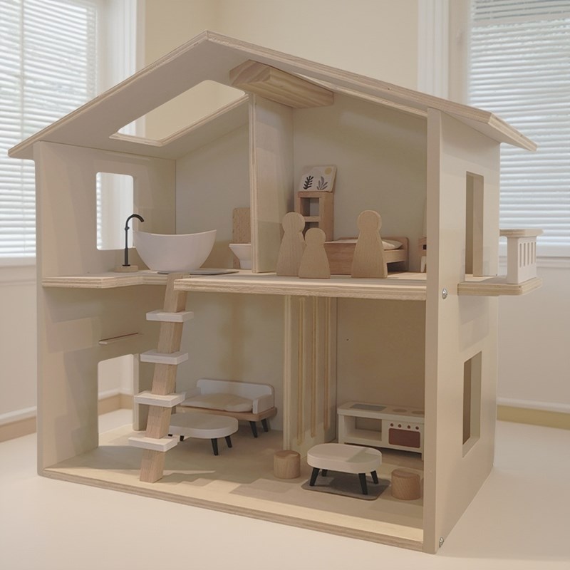 儿童益智a小屋女孩过家家木屋娃娃玩具屋玩具女孩玩具木质玩具