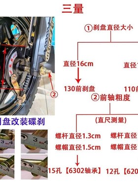 电动三轮车篷车前圈前轮毂改装碟刹盘碟刹片碟刹泵刹车碟刹改装
