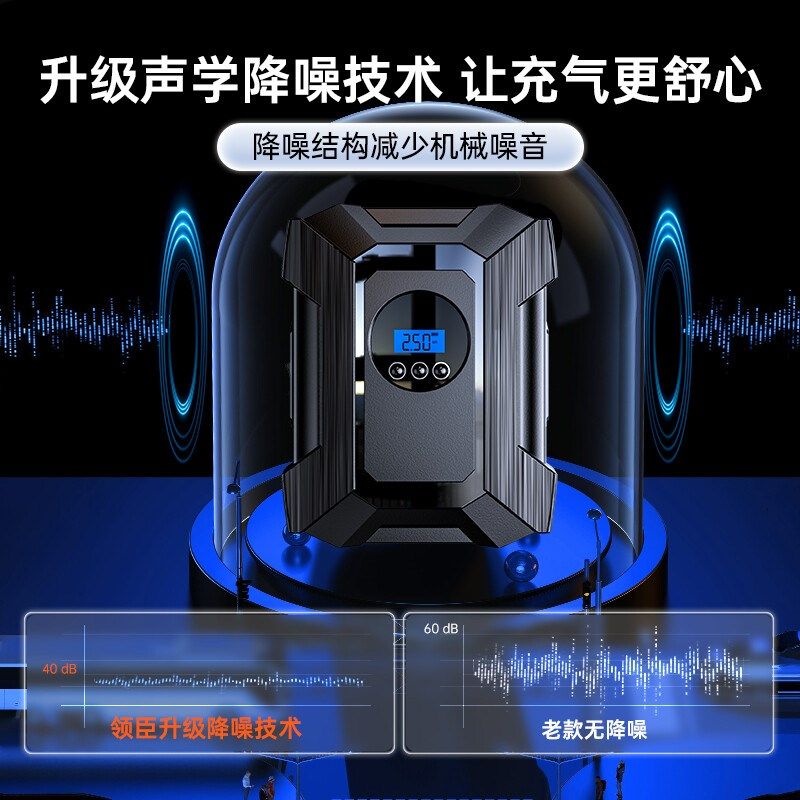 车载充气泵12V便携式汽车轮胎电动高压打气泵车用小型应急打气筒