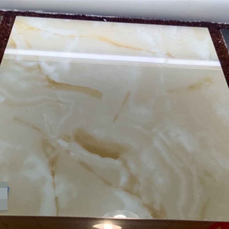 800亮光玫瑰黄玉微晶石玻璃瓷砖 客餐厅厨卫室内过道简约现代地砖