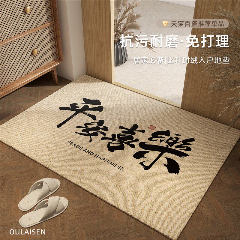 2025新款入户门地垫高级感进门耐脏免洗防滑室外门口地毯可裁剪