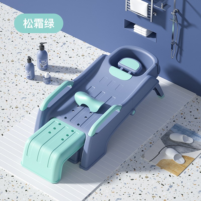 儿童折叠洗头躺椅男小孩家用可大人中童女宝宝洗头床洗发躺椅