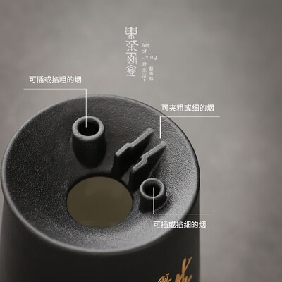 陶瓷烟灰缸带盖防风客厅烟缸家用车载防飞灰烟盒粗细支通用夹烟筒