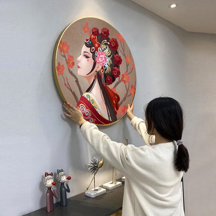 2025年新款5d钻石画满钻花旦玄关客厅点贴钻砖石贴画水晶十字绣